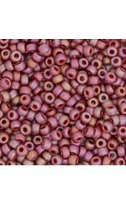 Miyuki rocailles Perlen 11/0 - Opaque glazed frosted rainbow dark red 11-4696
